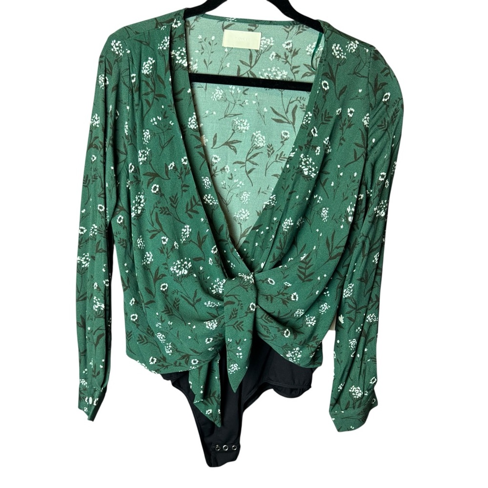 NWT Capulet Green Floral Bodysuit - Small